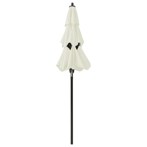 3-POZIOMOWY PARASOL NA ALUMINIOWYM SŁUPKU PIASKOWY 2M