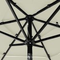 3-POZIOMOWY PARASOL NA ALUMINIOWYM SŁUPKU PIASKOWY 2M