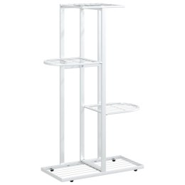 4-POZIOMOWY STOJAK NA KWIATY 43X22X76CM BIAŁY METALOWY