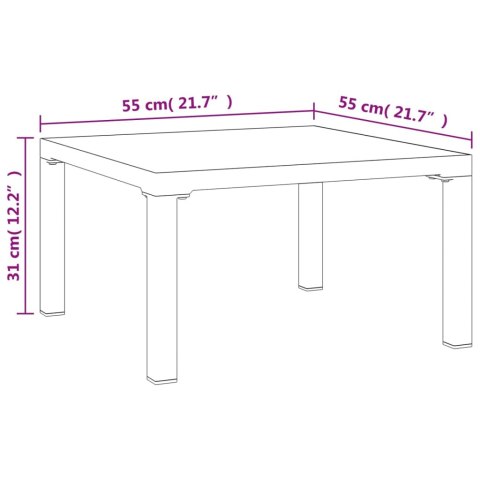 OGRODOWY STOLIK KAWOWY SZARY 55X55X31CM DPC I STAL