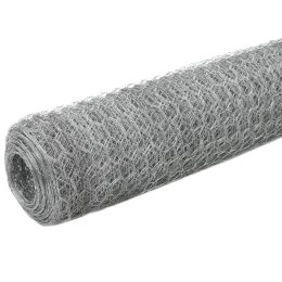 OGRODZENIE Z SIATKI STAL GALWANIZOWANA 25X1,2 M SREBRNE