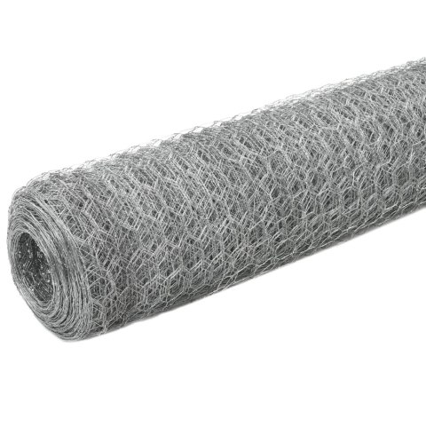 OGRODZENIE Z SIATKI STAL GALWANIZOWANA 25X1,2 M SREBRNE