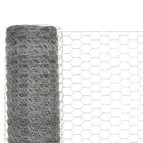 OGRODZENIE Z SIATKI STAL GALWANIZOWANA 25X1,2 M SREBRNE