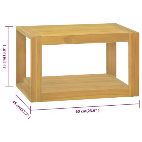PÓŁKA DO ŁAZIENKI 60X45X35CM LITE DREWNO TEKOWE