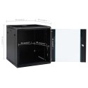 ŚCIENNA SZAFKA SERWEROWA 12U 19" IP20 600X600X640 MM
