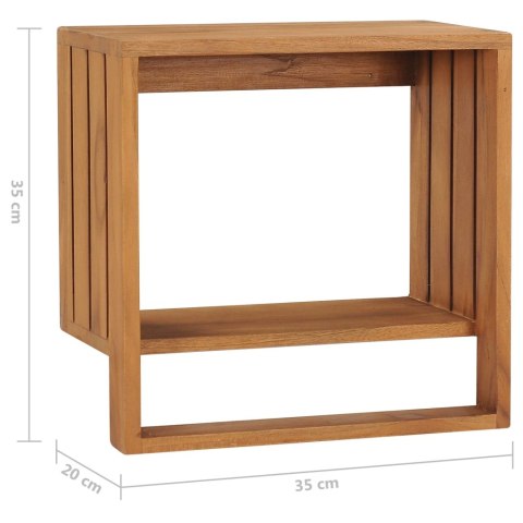 ŚCIENNY WIESZAK NA RĘCZNIK 35X20X35CM LITE DREWNO TEKOWE