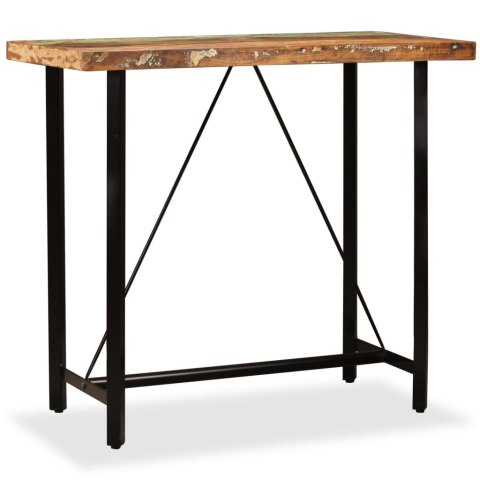 STOLIK BAROWY Z LITEGO DREWNA ODZYSKANEGO 120X60X107CM