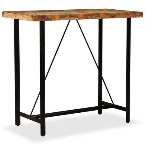 STOLIK BAROWY Z LITEGO DREWNA ODZYSKANEGO 120X60X107CM