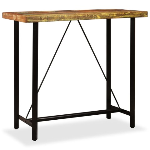 STOLIK BAROWY Z LITEGO DREWNA ODZYSKANEGO 120X60X107CM