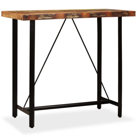 STOLIK BAROWY Z LITEGO DREWNA ODZYSKANEGO 120X60X107CM