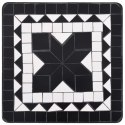 STOLIK MOZAIKOWY CZARNO-BIAŁY CERAMICZNY