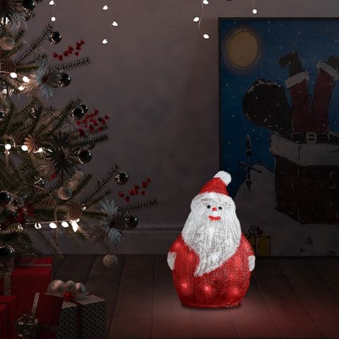 ŚWIĄTECZNA AKRYLOWA FIGURKA MIKOŁAJA Z LED 28CM WEWN./ZEWN.