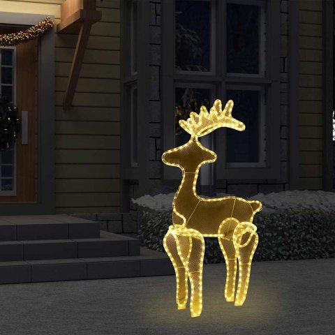ŚWIĄTECZNA DEKORACJA RENIFER Z SIATKI 306 LED 60X24X89CM