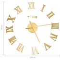 ZEGAR ŚCIENNY 3D NOWOCZESNY DESIGN ZŁOTY 100CM XXL