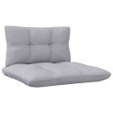 2-OSOBOWA SOFA OGRODOWA Z SZARYMI PODUSZKAMI DREWNO SOSNOWE