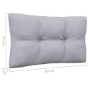 2-OSOBOWA SOFA OGRODOWA Z SZARYMI PODUSZKAMI DREWNO SOSNOWE