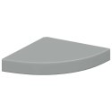 NAROŻNA PÓŁKA ŚCIENNA SZARA 25X25X3,8CM MDF