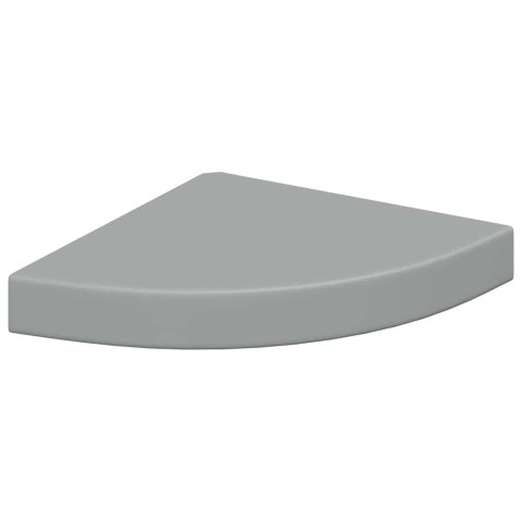 NAROŻNA PÓŁKA ŚCIENNA SZARA 25X25X3,8CM MDF