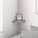 NAROŻNA PÓŁKA ŚCIENNA SZARA 25X25X3,8CM MDF