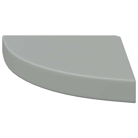 NAROŻNA PÓŁKA ŚCIENNA SZARA 25X25X3,8CM MDF