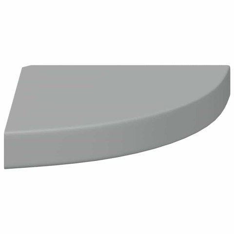 NAROŻNA PÓŁKA ŚCIENNA SZARA 25X25X3,8CM MDF
