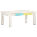STOLIK KAWOWY BIAŁY 110X60X45CM LITE DREWNO MANGO