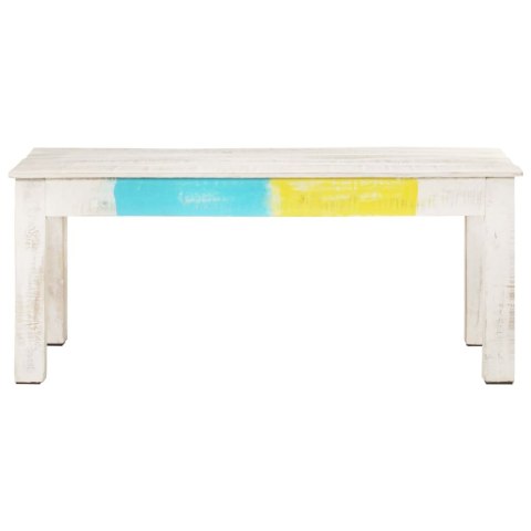 STOLIK KAWOWY BIAŁY 110X60X45CM LITE DREWNO MANGO