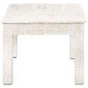 STOLIK KAWOWY BIAŁY 110X60X45CM LITE DREWNO MANGO