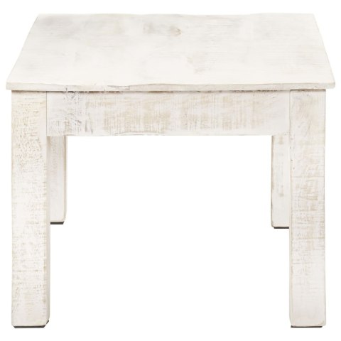 STOLIK KAWOWY BIAŁY 110X60X45CM LITE DREWNO MANGO