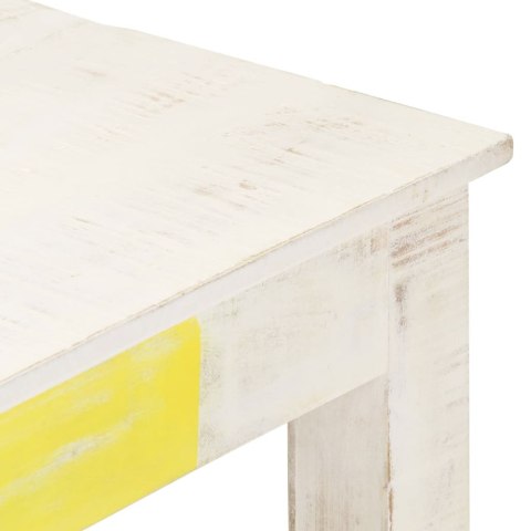 STOLIK KAWOWY BIAŁY 110X60X45CM LITE DREWNO MANGO