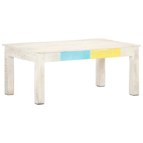 STOLIK KAWOWY BIAŁY 110X60X45CM LITE DREWNO MANGO