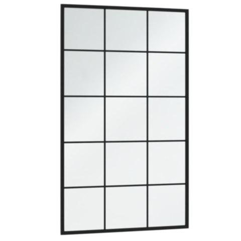 LUSTRA ŚCIENNE 6 SZT. CZARNA RAMA 100X60CM METAL