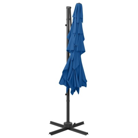 4-POZIOMOWY PARASOL NA ALUMINIOWYM SŁUPKU NIEBIESKI 250X250CM