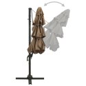 4-POZIOMOWY PARASOL NA ALUMINIOWYM SŁUPKU TAUPE 3X3M