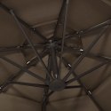 4-POZIOMOWY PARASOL NA ALUMINIOWYM SŁUPKU TAUPE 3X3M