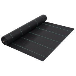 VidaXL Agrotkanina przeciw chwastom, czarna matowa, 1x10 m, PP