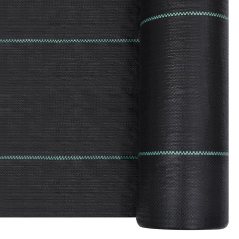 VidaXL Agrotkanina przeciw chwastom, czarna matowa, 1x10 m, PP