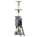 DRAPAK Z SIZALOWYMI SŁUPKAMI 138CM SZARY W KOCIE ŁAPKI