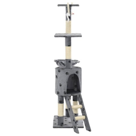 DRAPAK Z SIZALOWYMI SŁUPKAMI 138CM SZARY W KOCIE ŁAPKI