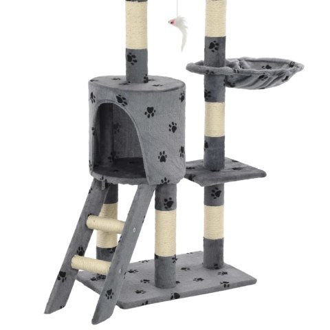 DRAPAK Z SIZALOWYMI SŁUPKAMI 138CM SZARY W KOCIE ŁAPKI