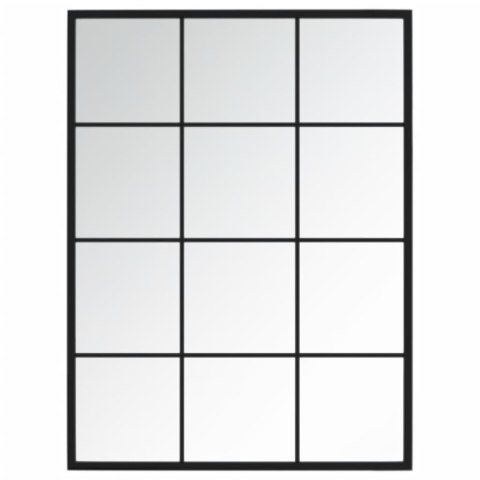 LUSTRA ŚCIENNE 3 SZT. CZARNA RAMA 80X60CM METAL