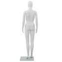 MANEKIN DAMSKI ZE SZKLANĄ PODSTAWĄ BIAŁY BŁYSZCZĄCY 175CM