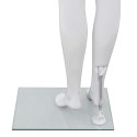 MANEKIN DAMSKI ZE SZKLANĄ PODSTAWĄ BIAŁY BŁYSZCZĄCY 175CM