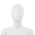 MANEKIN DAMSKI ZE SZKLANĄ PODSTAWĄ BIAŁY BŁYSZCZĄCY 175CM