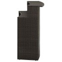 OGRODOWY STOLIK BAROWY BRĄZOWY 120X55X110CM POLIRATTAN