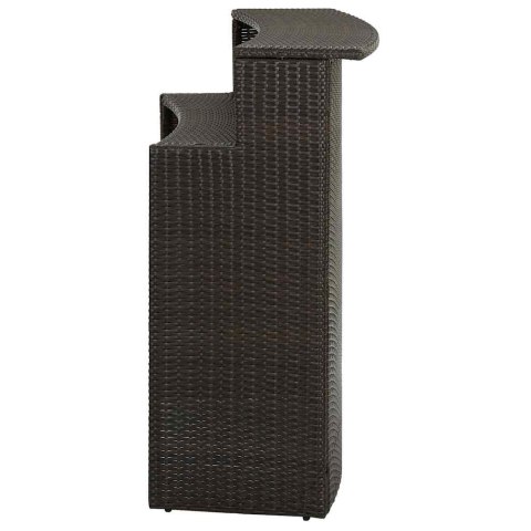 OGRODOWY STOLIK BAROWY BRĄZOWY 120X55X110CM POLIRATTAN