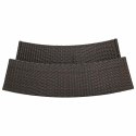 OGRODOWY STOLIK BAROWY BRĄZOWY 120X55X110CM POLIRATTAN