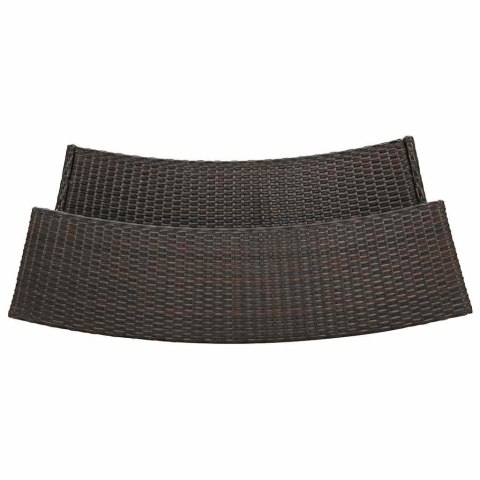 OGRODOWY STOLIK BAROWY BRĄZOWY 120X55X110CM POLIRATTAN