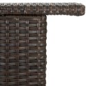 OGRODOWY STOLIK BAROWY BRĄZOWY 120X55X110CM POLIRATTAN