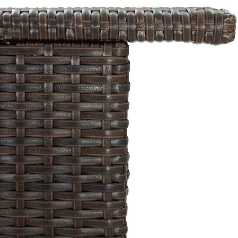 OGRODOWY STOLIK BAROWY BRĄZOWY 120X55X110CM POLIRATTAN